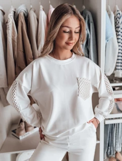 Dámská oversize mikina LUXEEN ecru FashionStreet RY2793