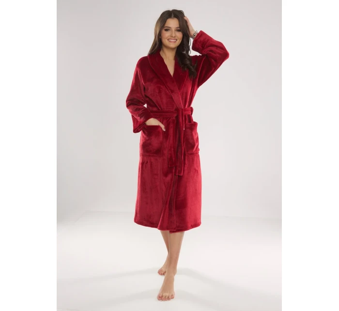 Dlouhý dámský župan s límcem model 16477876 Abigail - De Lafense