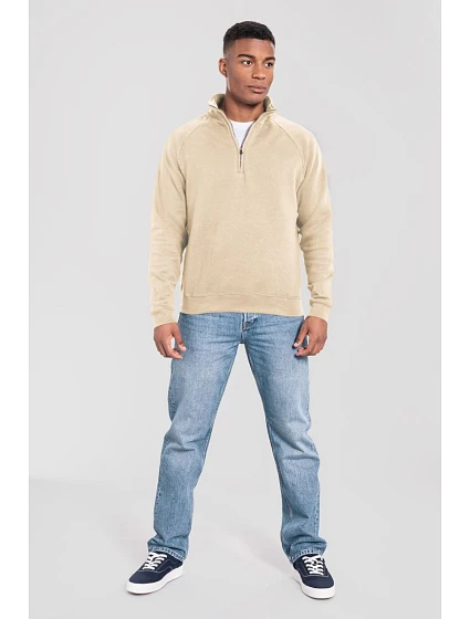 Fruit of the Loom Iconic Premium Zip Neck Sweat Těžká mikina s 1/4 zipem 16.2288 desert sand Fruit of the Loom Iconic Premium Zip Neck Sweat Těžká mikina s 1/4 zipem 16.2288 desert sand