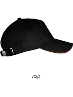SOL'S Long Beach 5 panelová sandwich kšiltovka 25.0594 black/red SOL'S Long Beach 5 panelová sandwich kšiltovka 25.0594 black/red