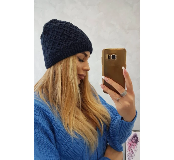 Fleecová čepice K204 tmavě modrá