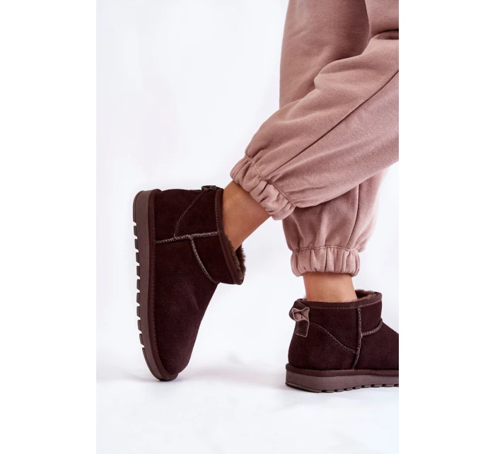 Dámské semišové nízké boty do sněhu model 21601982 - Boto Dámské semišové nízké boty do sněhu model 21601982 - Boto