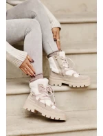 Boty S Kožíškem Typu Beránek Béžové Merilana Boty S Kožíškem Typu Beránek Béžové Merilana