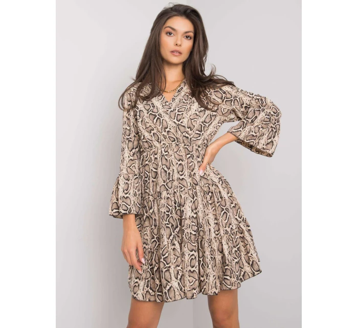 Šaty DHJ SK 8777B 1.11P černá a béžová