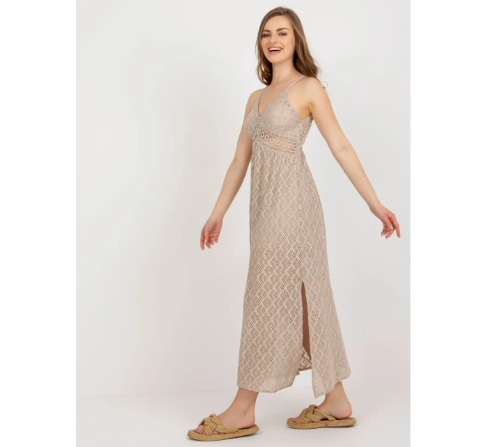 TW SK BI 8676 šaty.22 béžová TW SK BI 8676 šaty.22 béžová