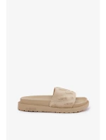 Dámské pantofle na platformě Big Star – béžové Dámské pantofle na platformě Big Star – béžové