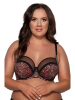 Dámská podprsenka TIGER SSS 1130/3 Terakota s černou - AVA Dámská podprsenka TIGER SSS 1130/3 Terakota s černou - AVA