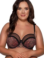 Dámská podprsenka TIGER SSS 1130/3 Terakota s černou - AVA