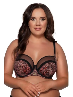 Dámská podprsenka TIGER SSS 1130/3 Terakota s černou - AVA