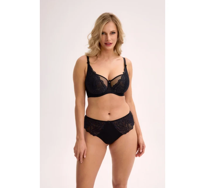 JESSIA 1229 BLACK SOFT BALCONETTE BRA