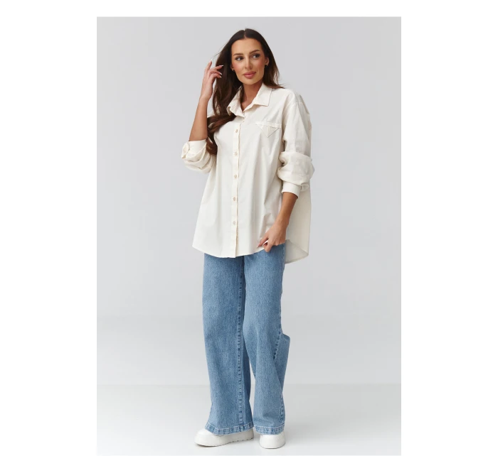 Košile s dlouhým rukávem  model 224101 Makadamia