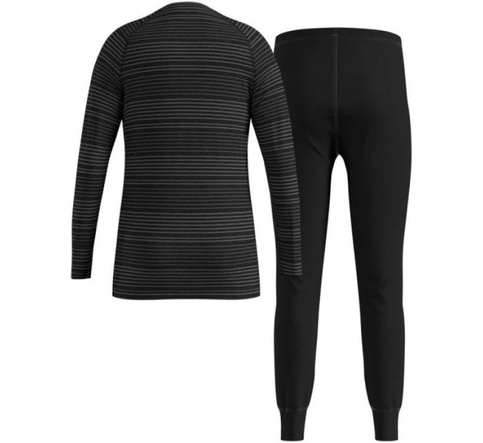 Odlo dětská souprava spodního prádla dlouhá ACTIVE WARM ECO SET velikost 80cm Černá a šedá