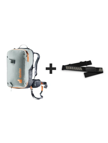 Lavinový batoh Deuter Alproof Lite 22L - plechový/černý + Garmin HRM Dual sensor