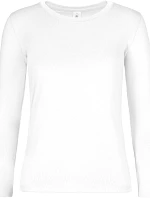 B&C #E190 LSL /women Dámské tričko z těžké bavlny s dl. rukávem 01.008T white