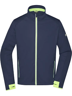 Daiber JN 1126 Pánská 3-vrstvá sportovní softshell bunda 02.1126 navy/bright yellow