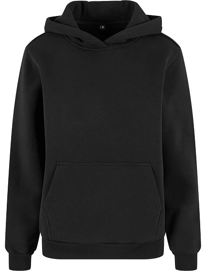 Build your Brand BY 289 Dámská oversize mikina s kapucí "Fluffy" 56.0289 black