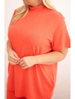 Dámská souprava Plus Size model 21399812 malinová - K-Fashion