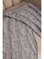 Dámský klasický pletený vlněný šátek KN22 šedý