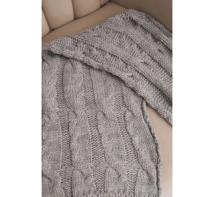 Dámský klasický pletený vlněný šátek KN22 šedý