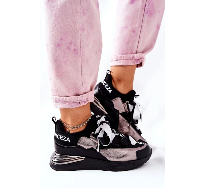 Sportovní Tenisky Černé A Stříbrné Dexla Sportovní Tenisky Černé A Stříbrné Dexla