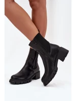 Dámské Botky Na Eko Kůže Černé model 21707142 - Boto Dámské Botky Na Eko Kůže Černé model 21707142 - Boto