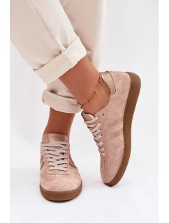 Zazoo N1068 Semišové Nízké Dámské Tenisky Špinavě Růžové