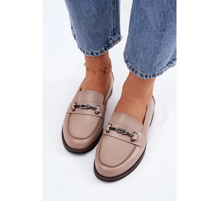 Dámské kožené  Béžové model 22100052 - VINCEZA