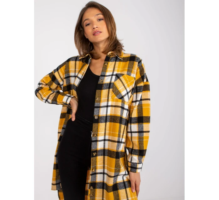 Dámská košile-EM-KS-003/07.35X-černá a žlutá Dámská košile-EM-KS-003/07.35X-černá a žlutá