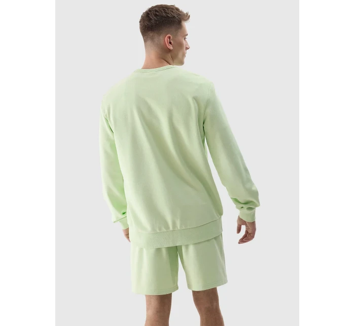 Pánská tepláková mikina bez zapínání a bez kapuce 4F - zelená Pánská tepláková mikina bez zapínání a bez kapuce 4F - zelená