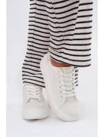 Dámské plátěné tenisky na platformě Big Star – bílé Dámské plátěné tenisky na platformě Big Star – bílé