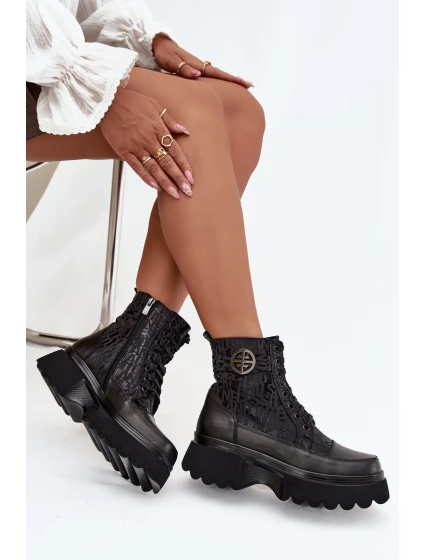 Dámské boty Artiker – černé, na platformě Dámské boty Artiker – černé, na platformě