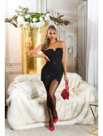 Dámské sexy punčocháče s puntíky model 21069638 černé - Koucla