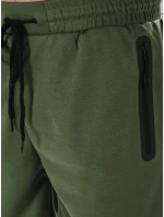 FashionStreet pánské olivové teplákové šortky SX2473