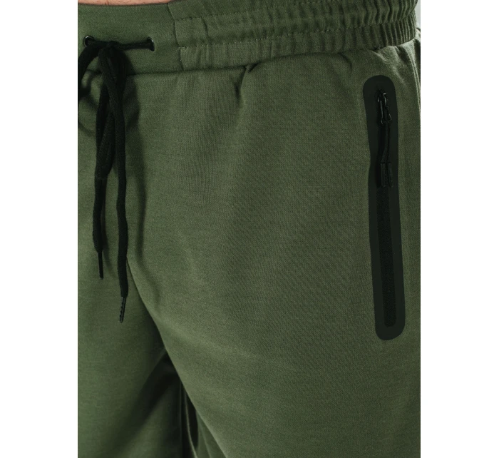 FashionStreet pánské olivové teplákové šortky SX2473