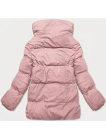 Růžová krátká zimní bunda s vysokým stojáčkem (5m729-46) Růžová krátká zimní bunda s vysokým stojáčkem (5m729-46)