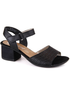 Kožené pohodlné sandály Rieker W RKR675 black