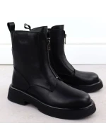 Dámské kožené boty Goe černé SS2N4145 Dámské kožené boty Goe černé SS2N4145