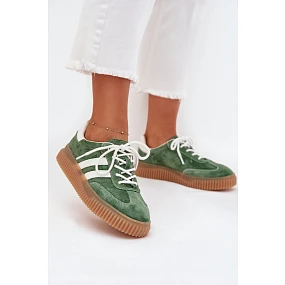 Dámské Velurové Tenisky Na Platformě Zelené Marisae