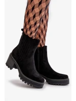 Dámské Kotníkové Boty Na Podpatku Z Eko Semiše Zateplené Černé Nevitas Dámské Kotníkové Boty Na Podpatku Z Eko Semiše Zateplené Černé Nevitas