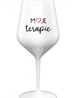 MOJE TERAPIE - bílá nerozbitná sklenice na víno 470 ml