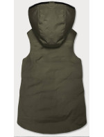 Oboustranná dámská vesta v khaki barvě (R8006)