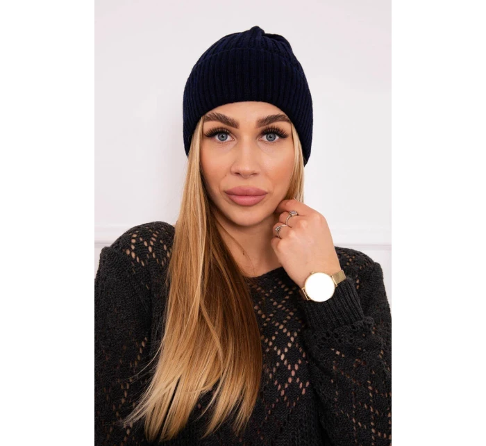 Tenká čepice Malwina K250 navy blue