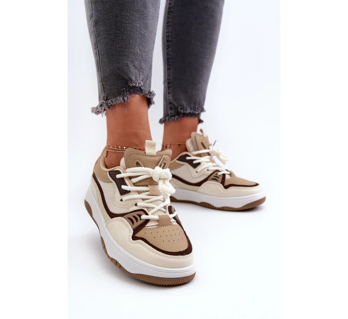 Dámské tenisky na platformě hnědé model 21656953 - Boto Dámské tenisky na platformě hnědé model 21656953 - Boto