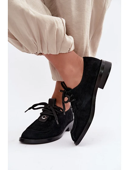 Dámské barefoot polobotky z přírodní semiše model 22356081 černé - D&A Dámské barefoot polobotky z přírodní semiše model 22356081 černé - D&A
