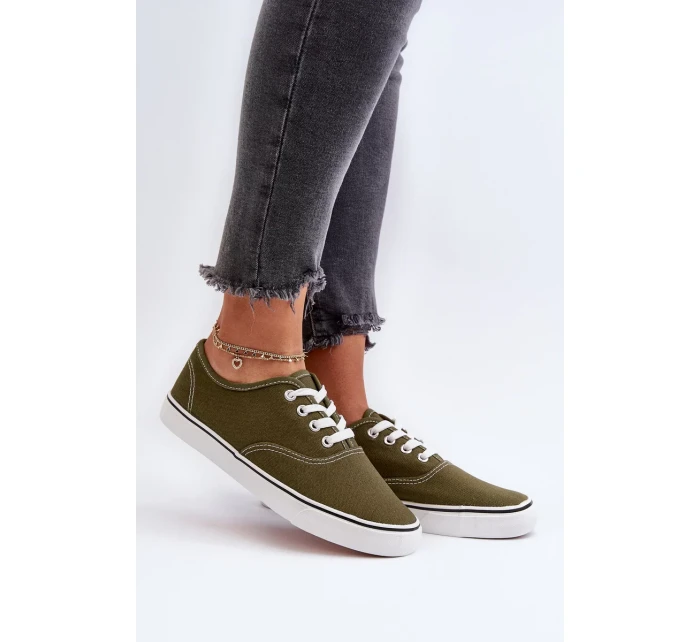 Klasické dámské tenisky Tenisky tmavě zelené Olvali Klasické dámské tenisky Tenisky tmavě zelené Olvali