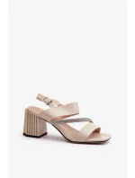 Sandály na podpatku model 195551 Step in style Sandály na podpatku model 195551 Step in style