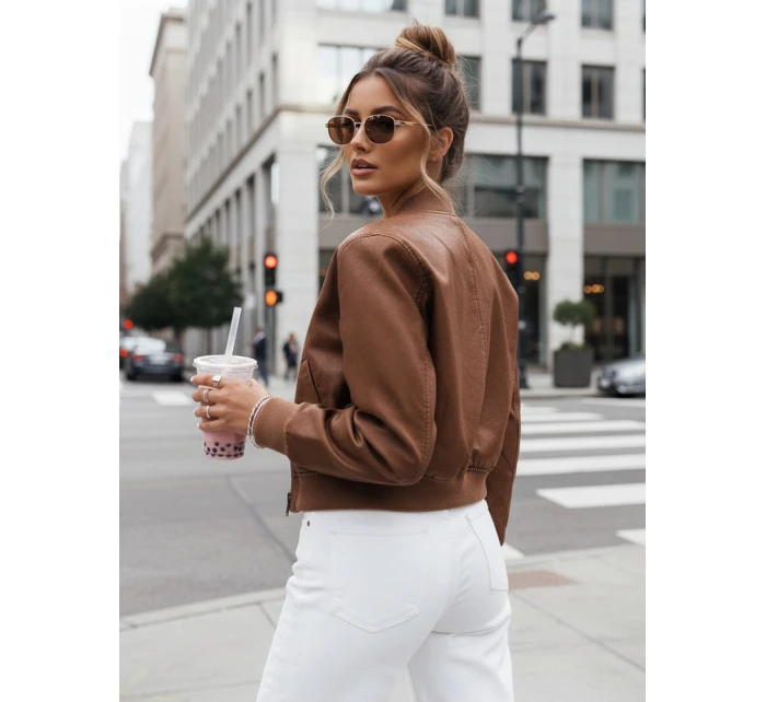 Dámská kožená bunda SANTOL camel FashionStreet TY4341