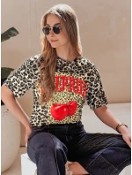 Dámské tričko oversize v pestré barvě ZESTSTYLE grey Dstreet RY2842