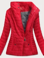 Červená bunda s vysokým stojáčkem (DL016)