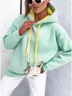 dámská klokaní mikina v mátové barvě model 21802230 - Moon dámská klokaní mikina v mátové barvě model 21802230 - Moon